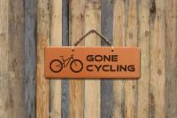 Schild - Gone Cycling