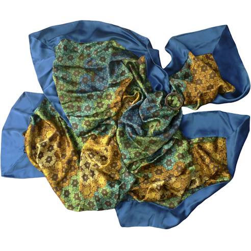 Floret silk scarf 120x120cm