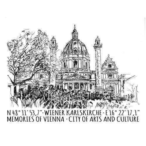 Postkarte - Karlskirche (Set of 5)